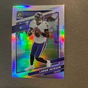 2021 Optic Lamar Jackson SILVER HOLO PRIZM #128 Ravens 🔥🔥